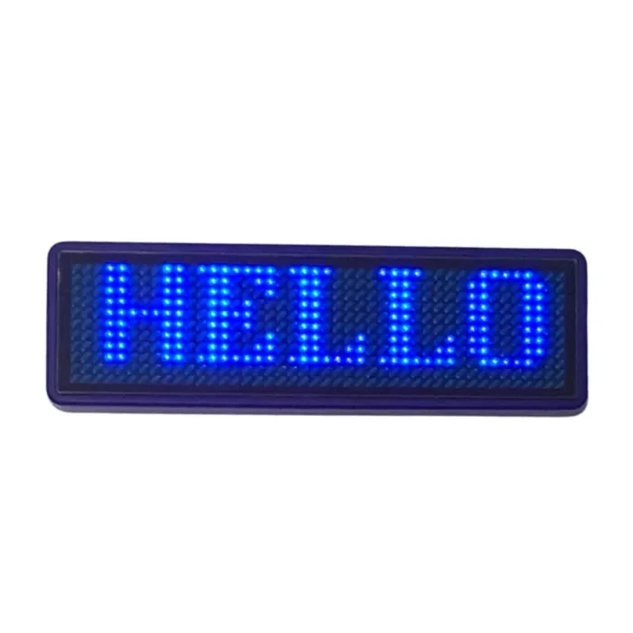 Bezdrátová Bluetooth LED jmenovka 11x44 DIY opakovaně použitelná