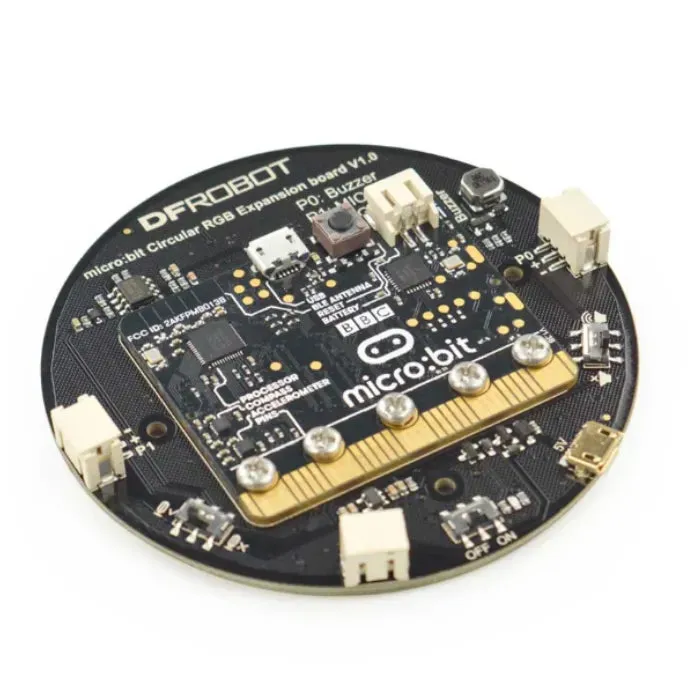 Microbit RGB LED kroužková rozšiřující deska s WS2812B & mikrofonem DFRobot