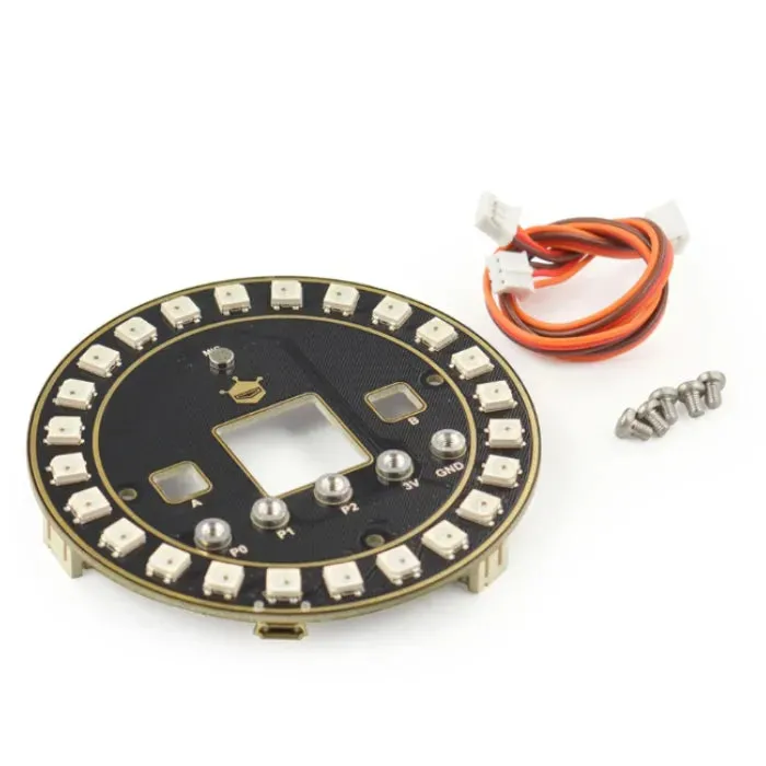 Microbit RGB LED kroužková rozšiřující deska s WS2812B & mikrofonem DFRobot