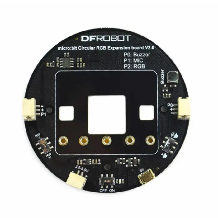 Microbit RGB LED kroužková rozšiřující deska s WS2812B & mikrofonem DFRobot