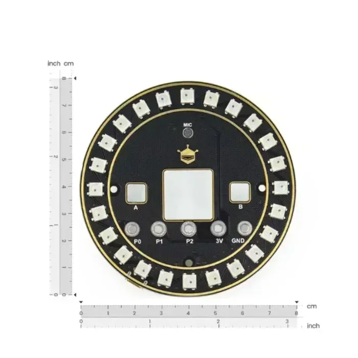 Microbit RGB LED kroužková rozšiřující deska s WS2812B & mikrofonem DFRobot