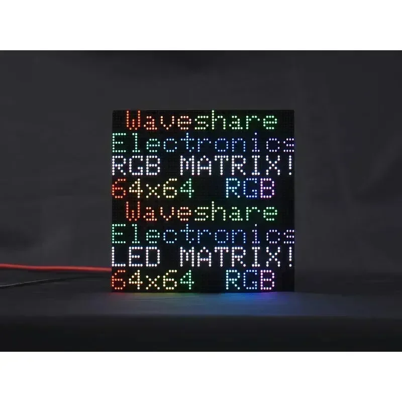 Waveshare RGB plnobarevná LED maticová obrazovka, rozteč 2mm, 64x64 pixelů, nastavitelná jasnost