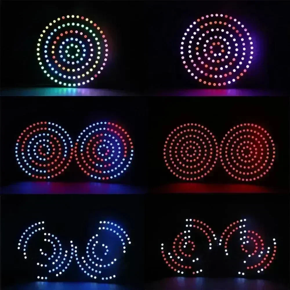 WS2812b LED kroužek adresovatelný 8/16/24/35/45 LED 5050 RGB LED diodový kroužek s vestavěným barevným IC LED