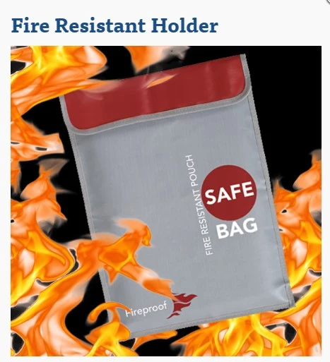 Lipo Bag Ohnivzdorná taška Ideální pro nabíjení Ohnivzdorných Lipo baterií Rozměry 26 x 13 x 15 cm Barva Černá YUNIQUE GRE...