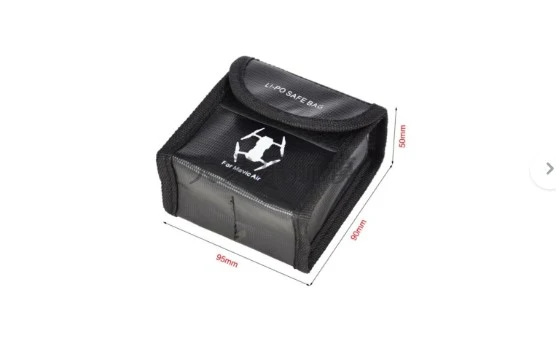 Lipo Bag Ohnivzdorná taška Ideální pro nabíjení Ohnivzdorných Lipo baterií Rozměry 26 x 13 x 15 cm Barva Černá YUNIQUE GRE...