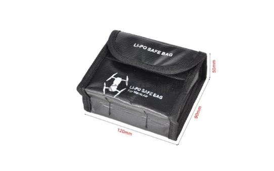 Lipo Bag Ohnivzdorná taška Ideální pro nabíjení Ohnivzdorných Lipo baterií Rozměry 26 x 13 x 15 cm Barva Černá YUNIQUE GRE...