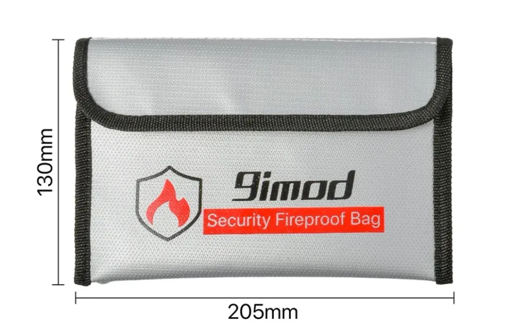 Lipo Bag Ohnivzdorná taška Ideální pro nabíjení Ohnivzdorných Lipo baterií Rozměry 26 x 13 x 15 cm Barva Černá YUNIQUE GRE...