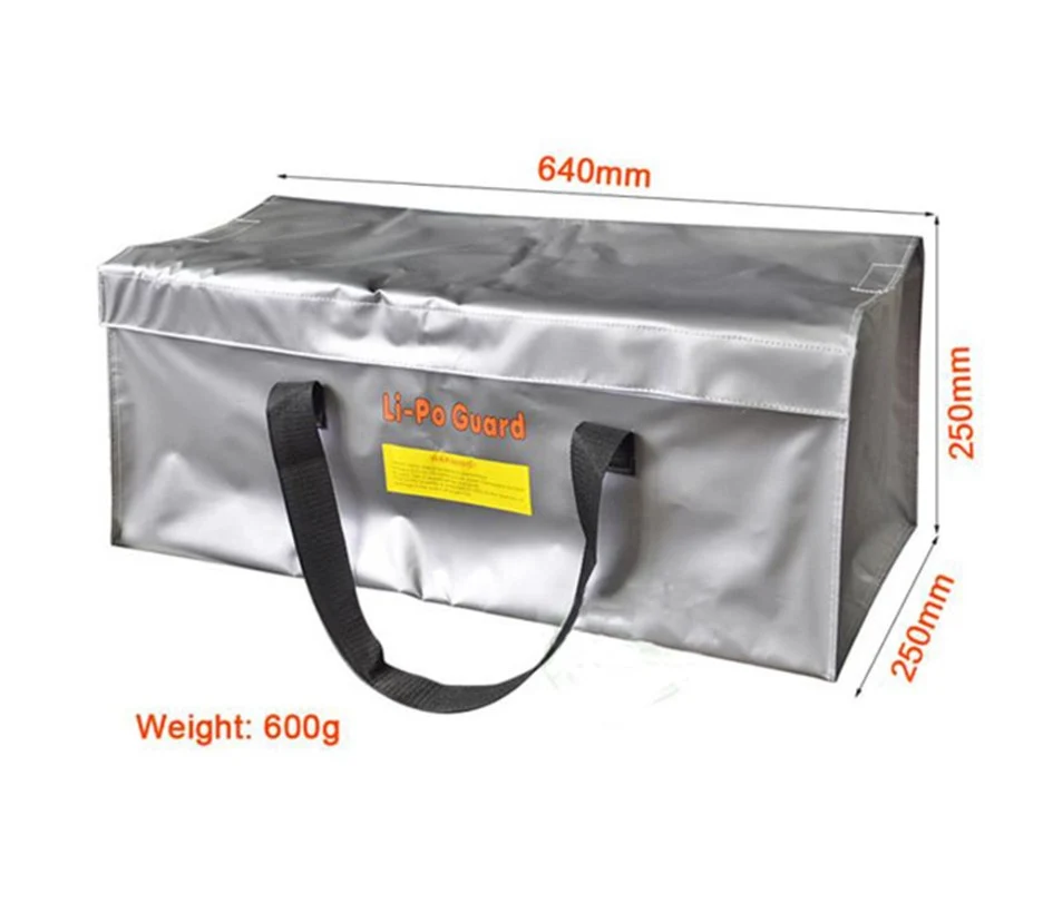 Lipo Bag Ohnivzdorná taška Ideální pro nabíjení Ohnivzdorných Lipo baterií Rozměry 26 x 13 x 15 cm Barva Černá YUNIQUE GRE...
