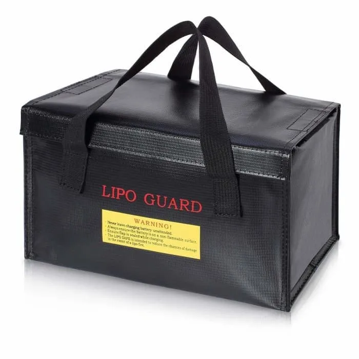 Lipo Bag Ohnivzdorná taška Ideální pro nabíjení Ohnivzdorných Lipo baterií Rozměry 26 x 13 x 15 cm Barva Černá YUNIQUE GRE...