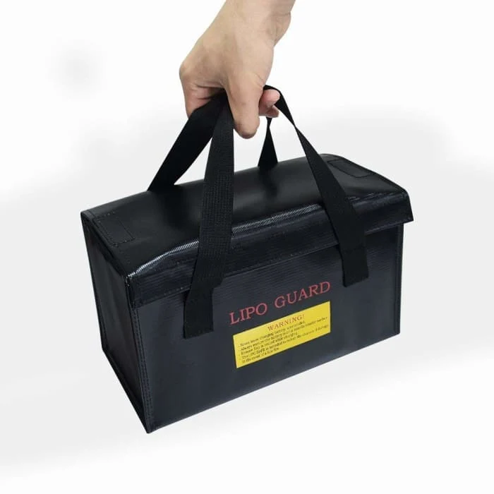 Lipo Bag Ohnivzdorná taška Ideální pro nabíjení Ohnivzdorných Lipo baterií Rozměry 26 x 13 x 15 cm Barva Černá YUNIQUE GRE...