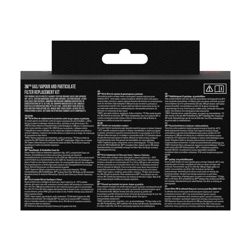 Masca de protecție respiratorie 3M ™ 6003 Kit-1 cu filtre interschimbabile, vapori organici A2P3 (1x6200, 2x6055, 2x5935,...