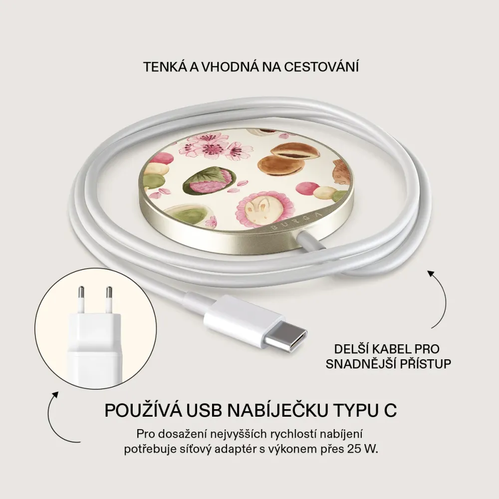 Café Haru - Magnetická bezdrátová nabíječka Antracitova