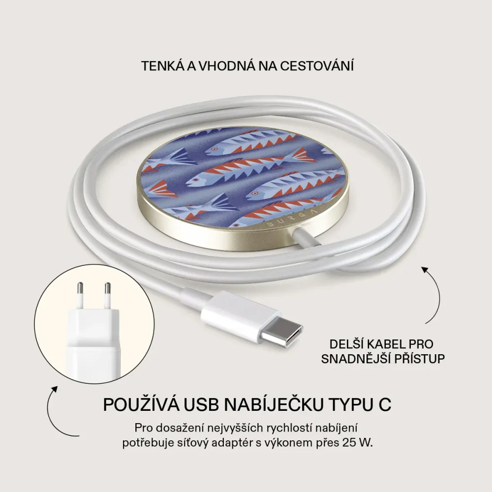 Current - Magnetická bezdrátová nabíječka Antracitova
