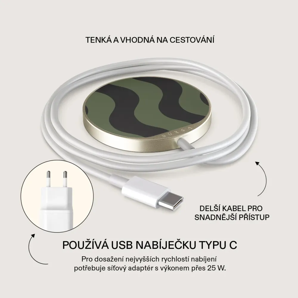 Double Take - Magnetická bezdrátová nabíječka Antracitova