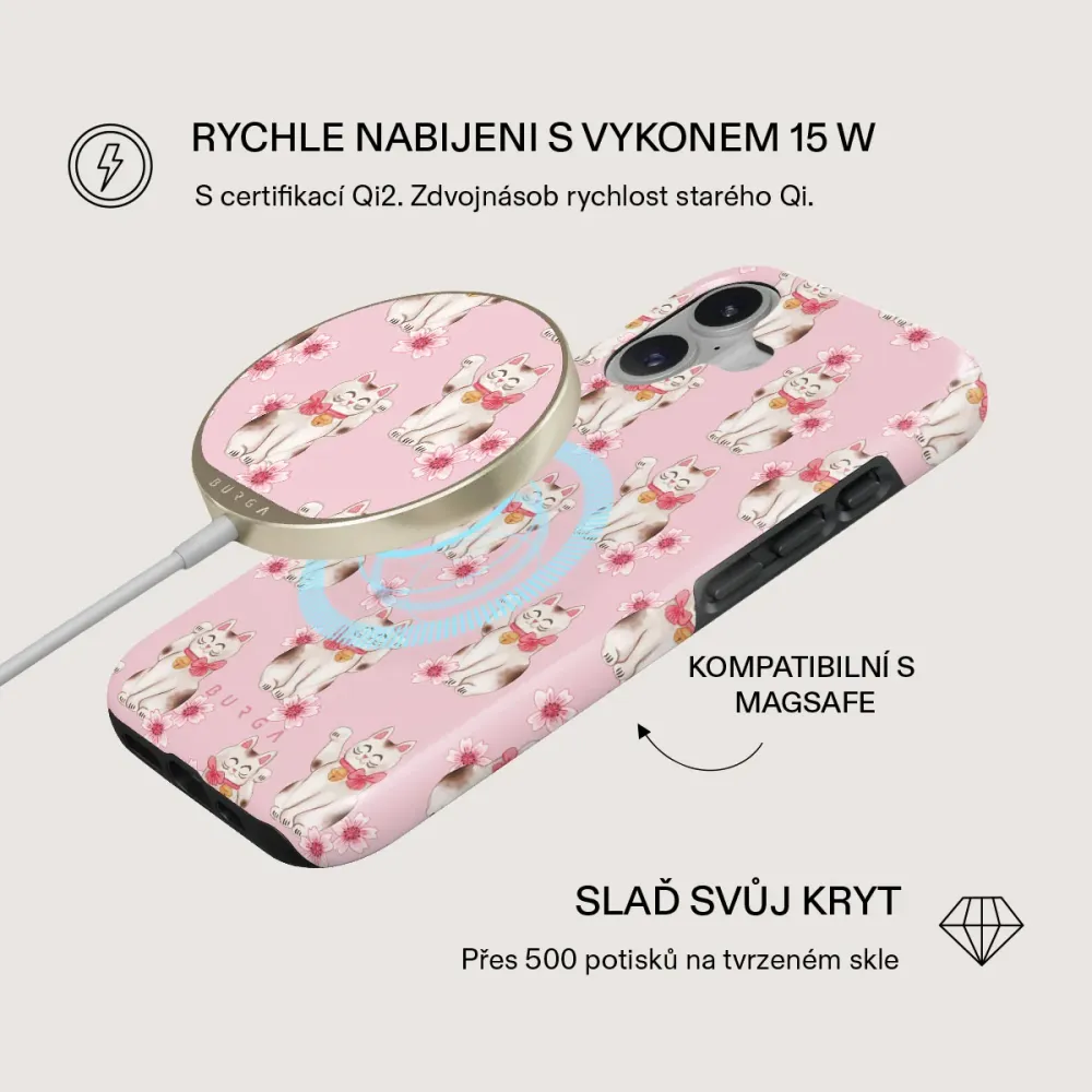 Maneki Neko - Magnetická bezdrátová nabíječka Antracitova