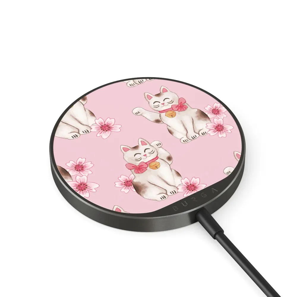 Maneki Neko - Magnetická bezdrátová nabíječka Antracitova