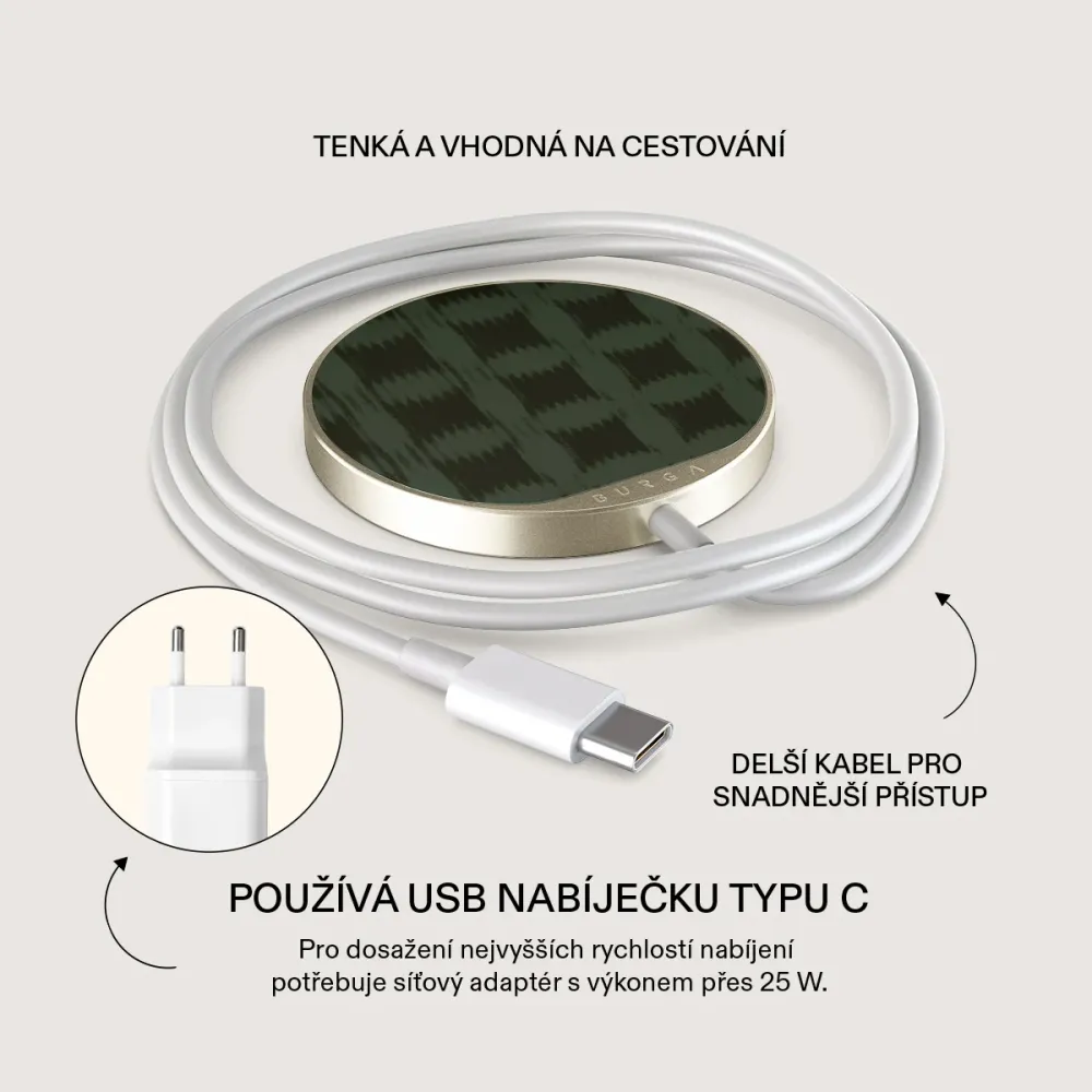 Matrix - Magnetická bezdrátová nabíječka Antracitova