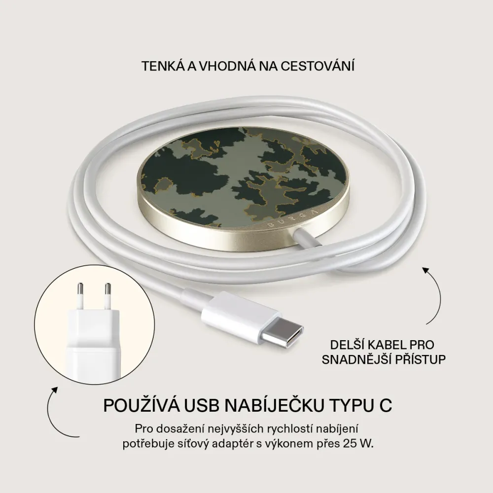 Moss - Magnetická bezdrátová nabíječka Antracitova