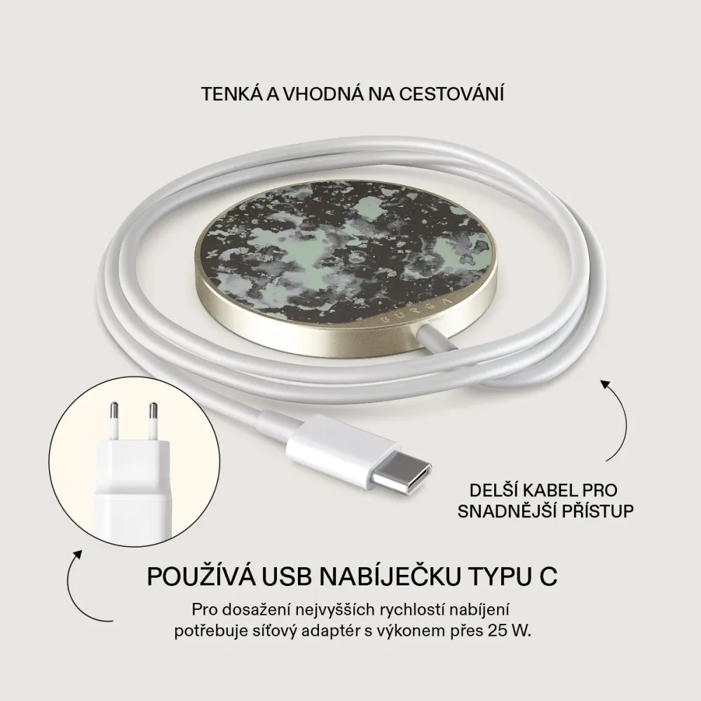 Nordic - Magnetická bezdrátová nabíječka Antracitova