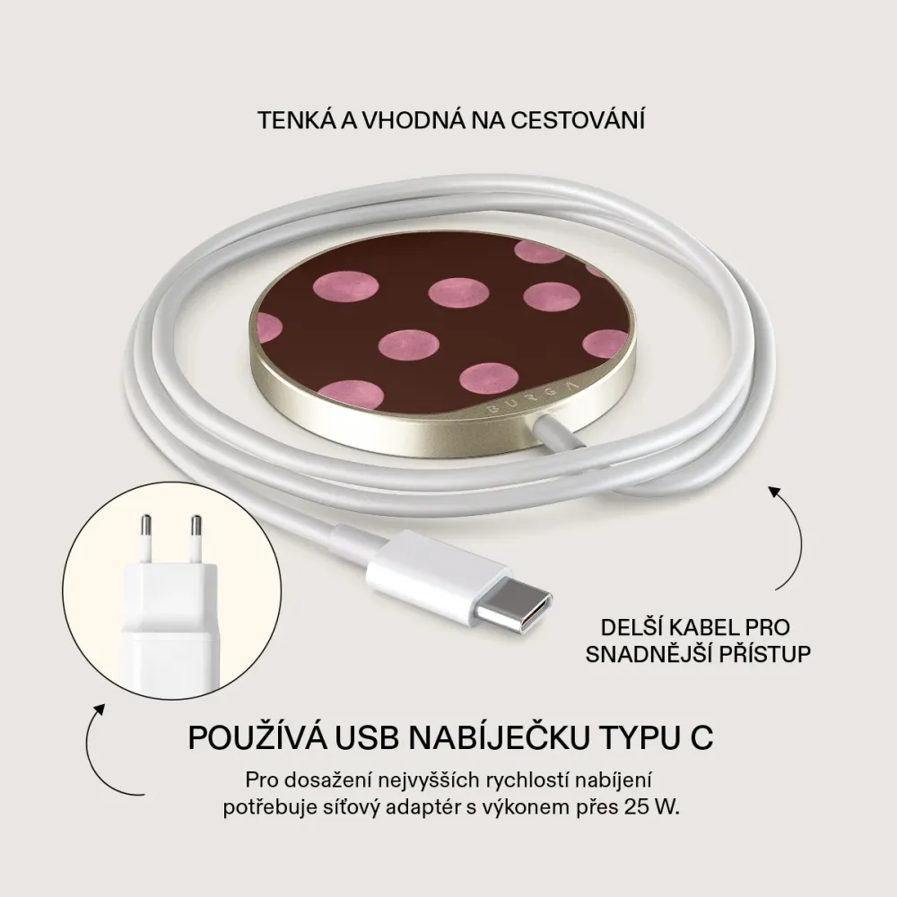 Pillow Talk - Magnetická bezdrátová nabíječka Antracitova
