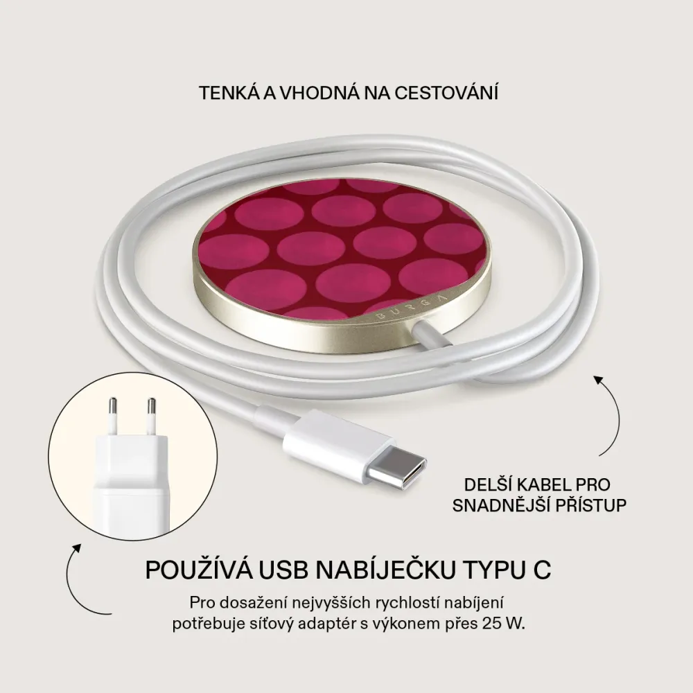Reset Button - Magnetická bezdrátová nabíječka Antracitova