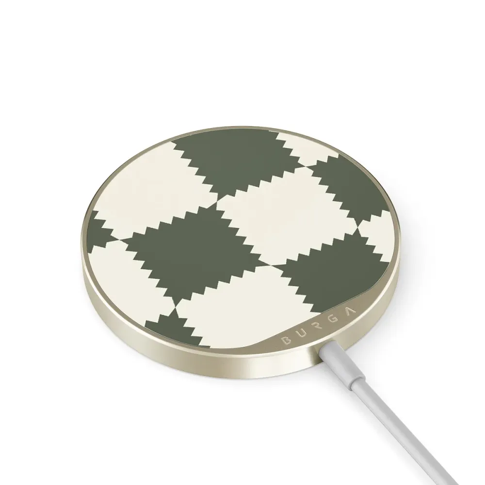 Retro Grid - Magnetická bezdrátová nabíječka Antracitova