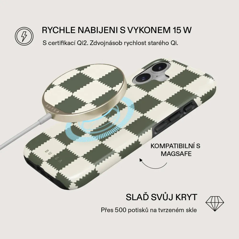 Retro Grid - Magnetická bezdrátová nabíječka Antracitova