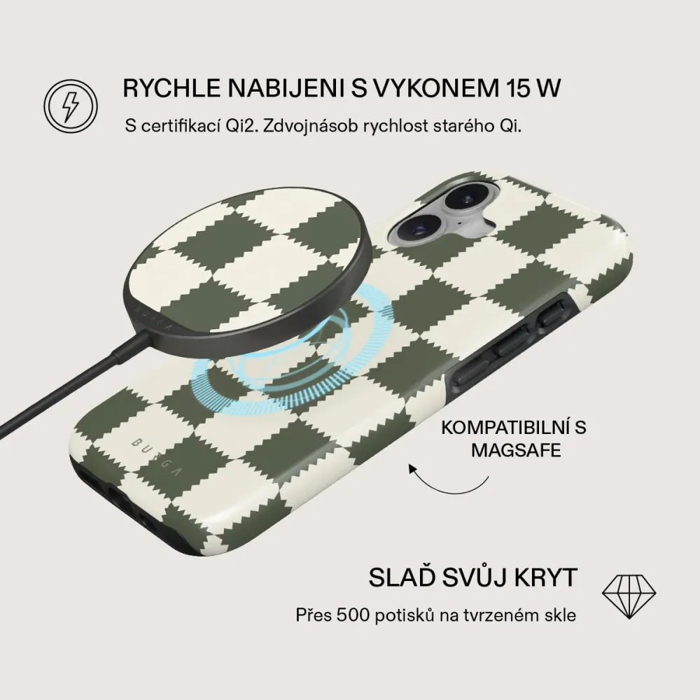 Retro Grid - Magnetická bezdrátová nabíječka Antracitova