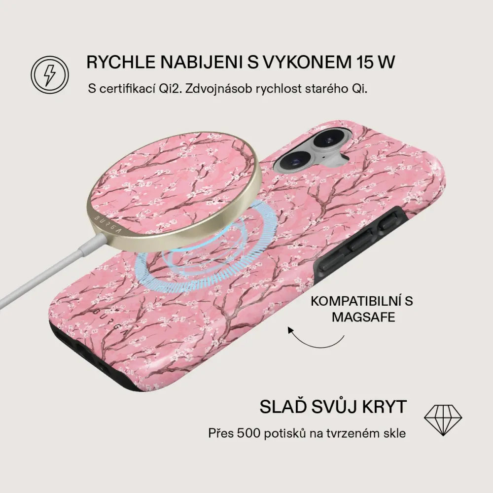 Sakura - Magnetická bezdrátová nabíječka Antracitova