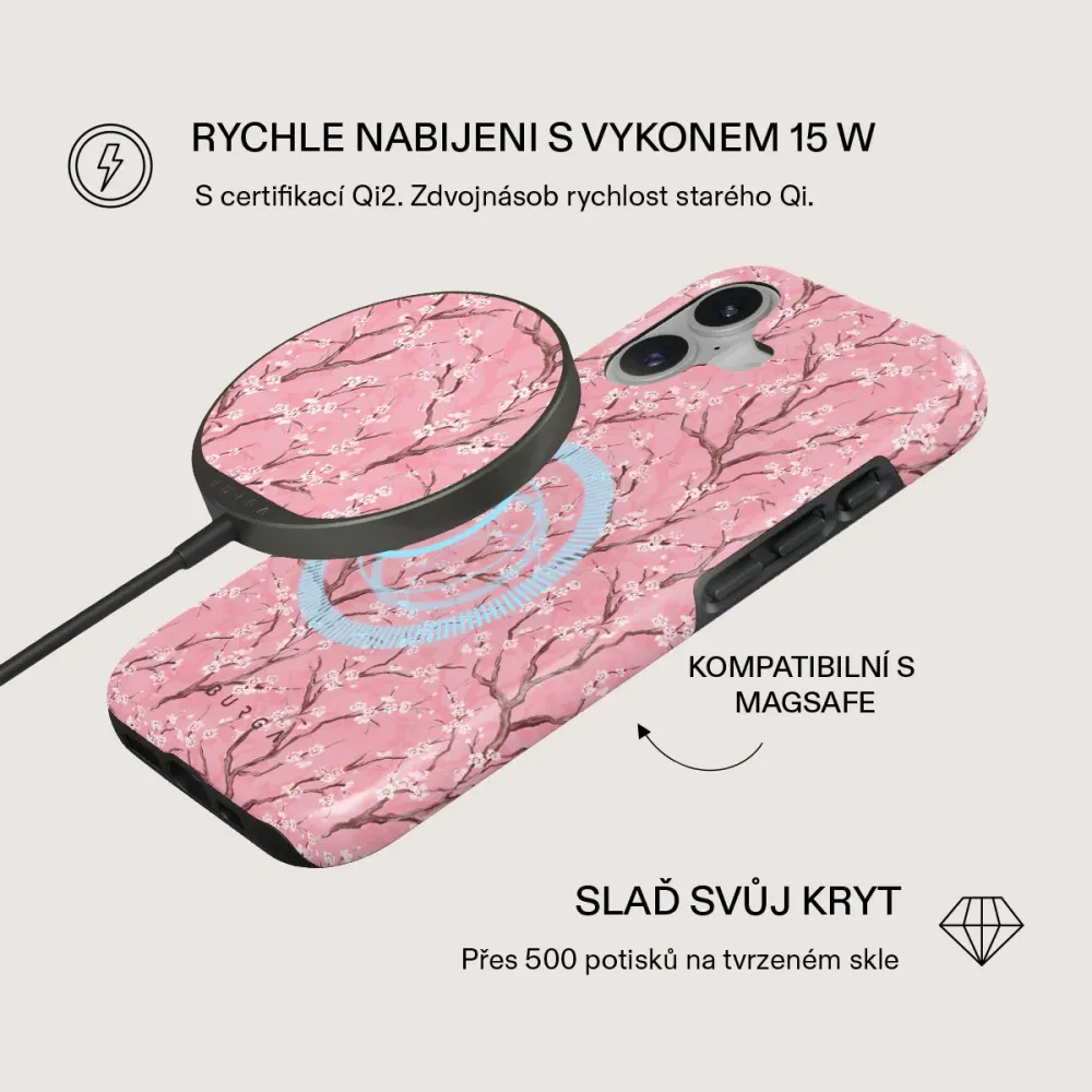 Sakura - Magnetická bezdrátová nabíječka Antracitova