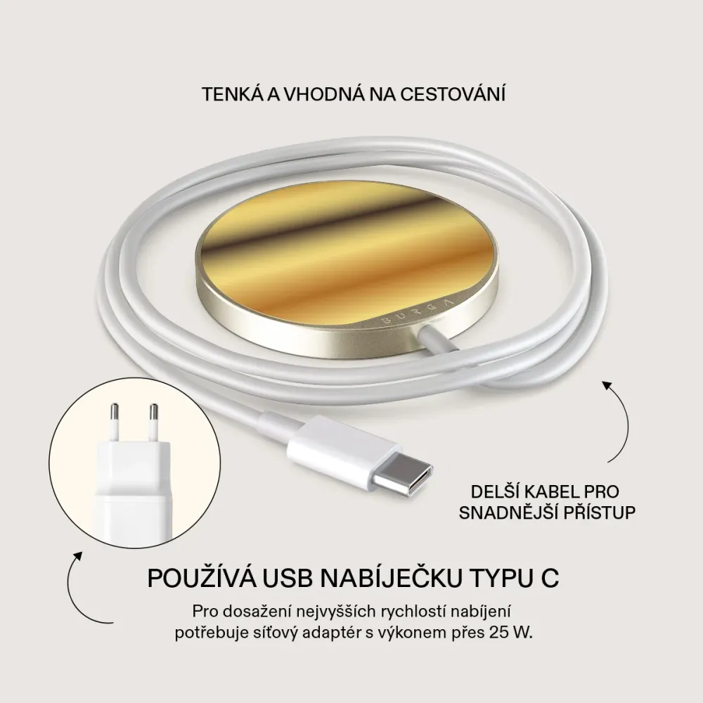Saturn - Magnetická bezdrátová nabíječka Antracitova