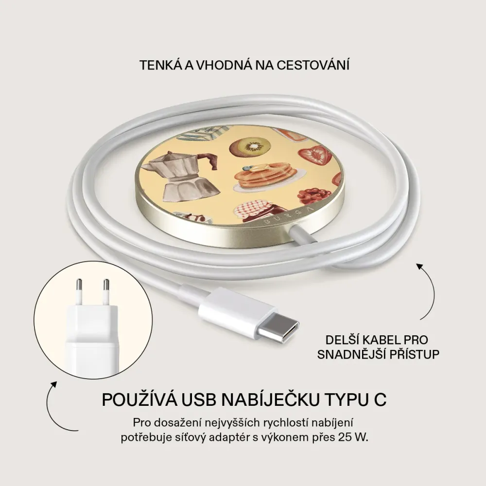 Sunny Side Up - Magnetická bezdrátová nabíječka Antracitova