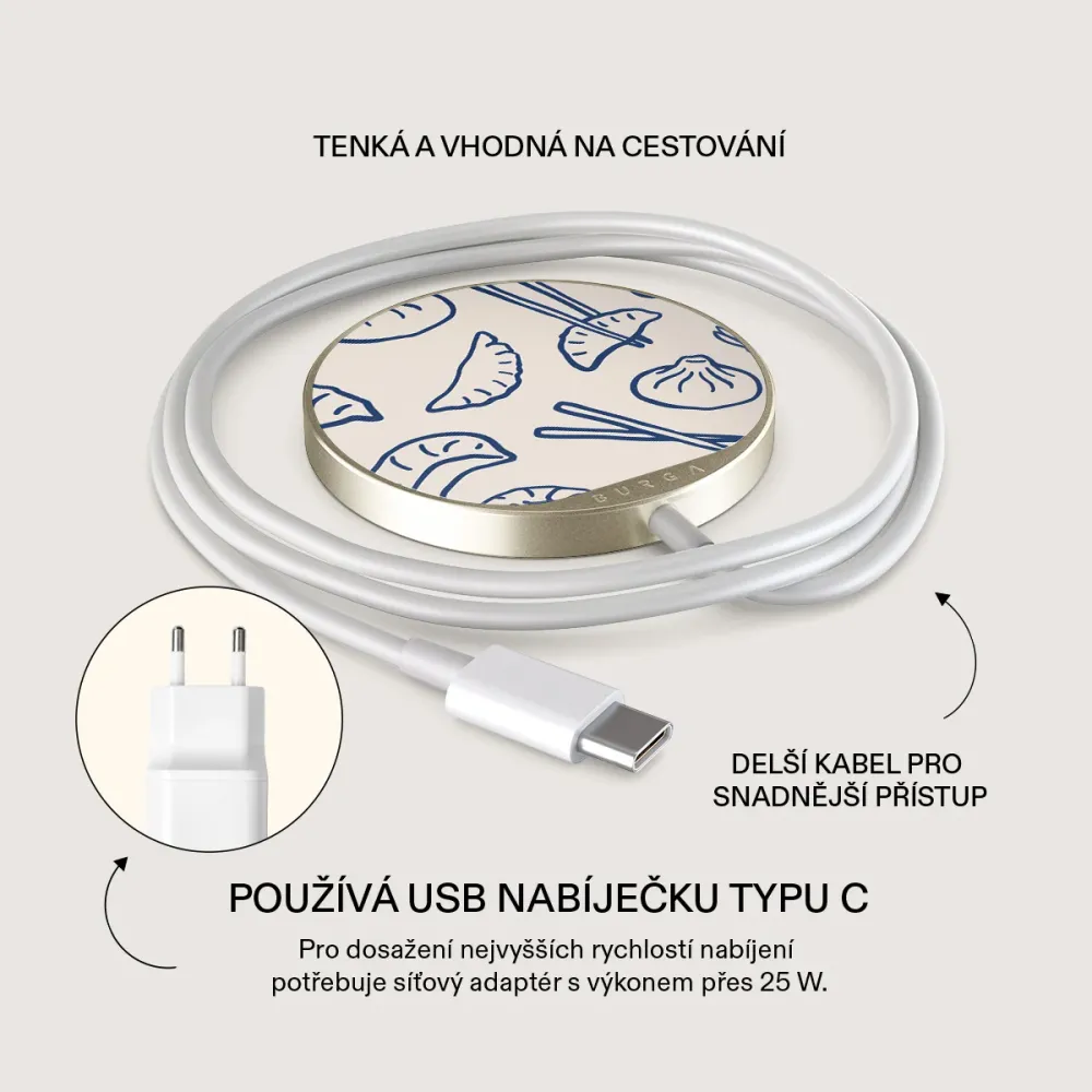 Takeout - Magnetická bezdrátová nabíječka Antracitova