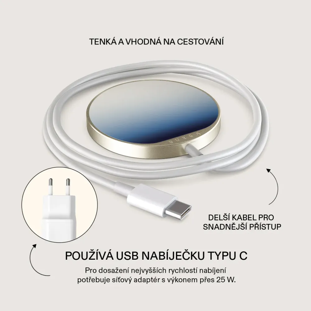 Zero Gravity - Magnetická bezdrátová nabíječka Antracitova