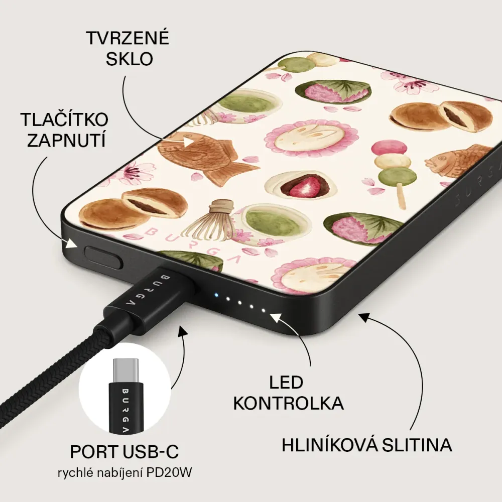 Café Haru - Magnetická powerbanka Zlata