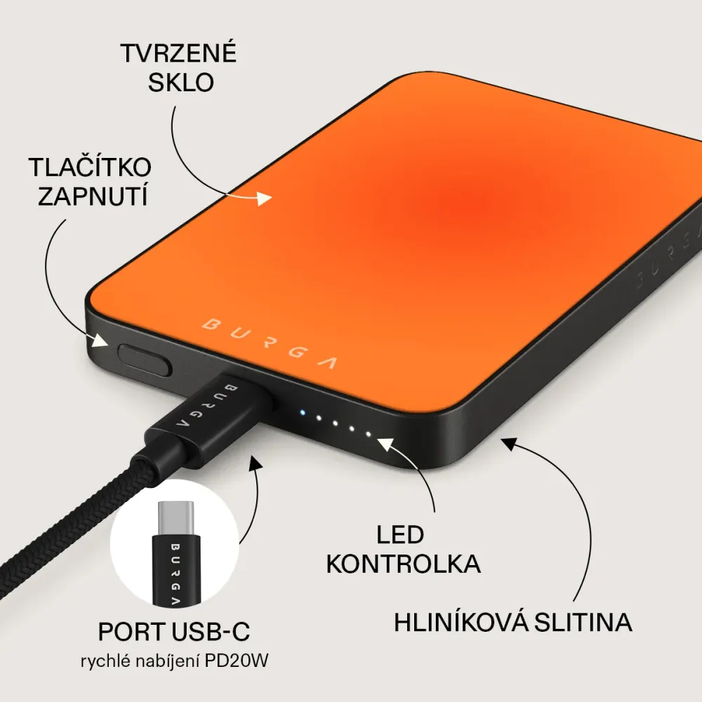 Flare - Magnetická powerbanka Zlata