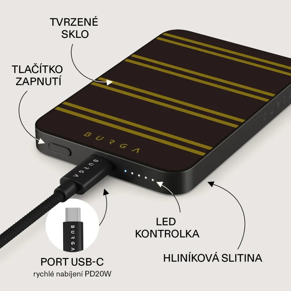 Freshman - Magnetická powerbanka Zlata