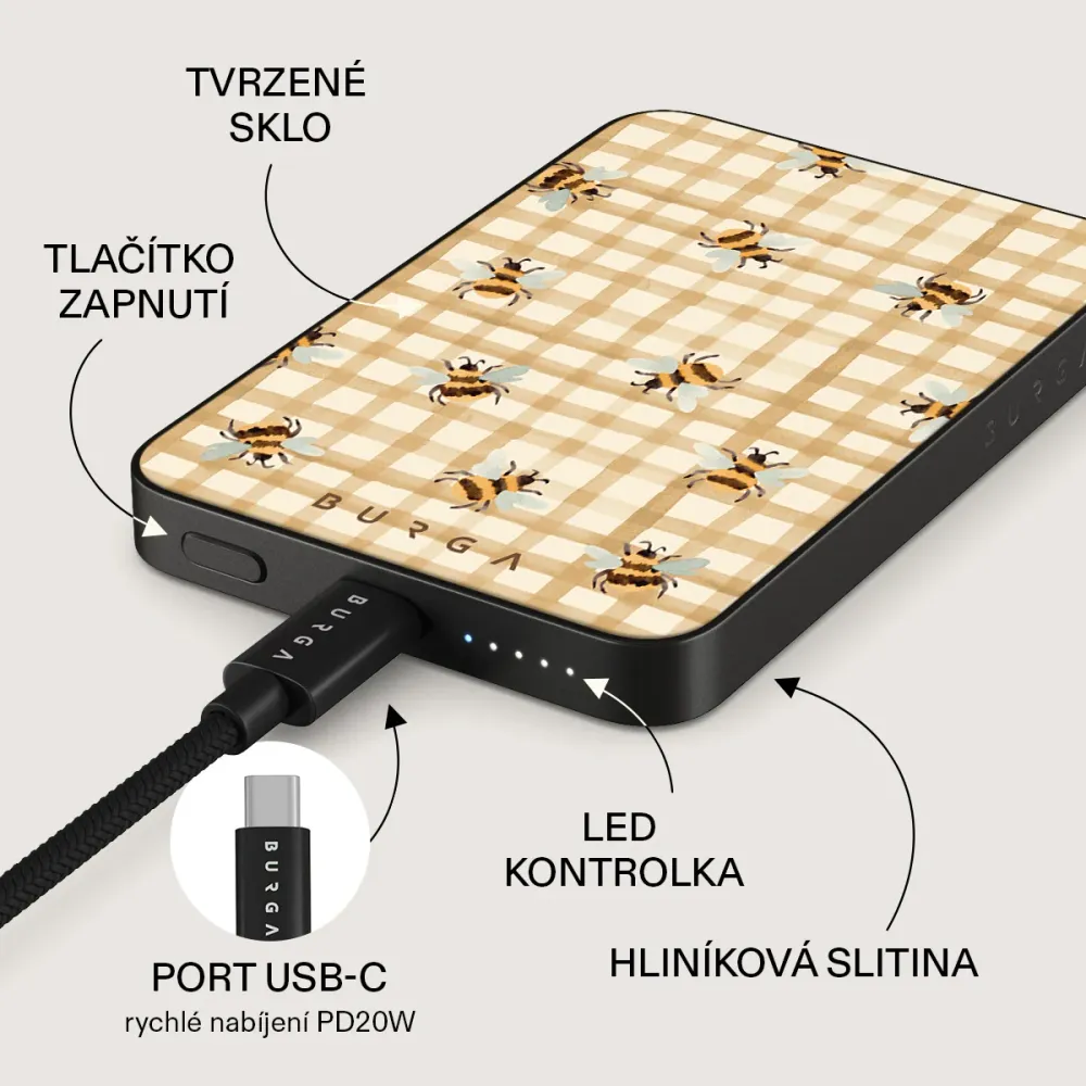 Honeycomb - Magnetická powerbanka Zlata