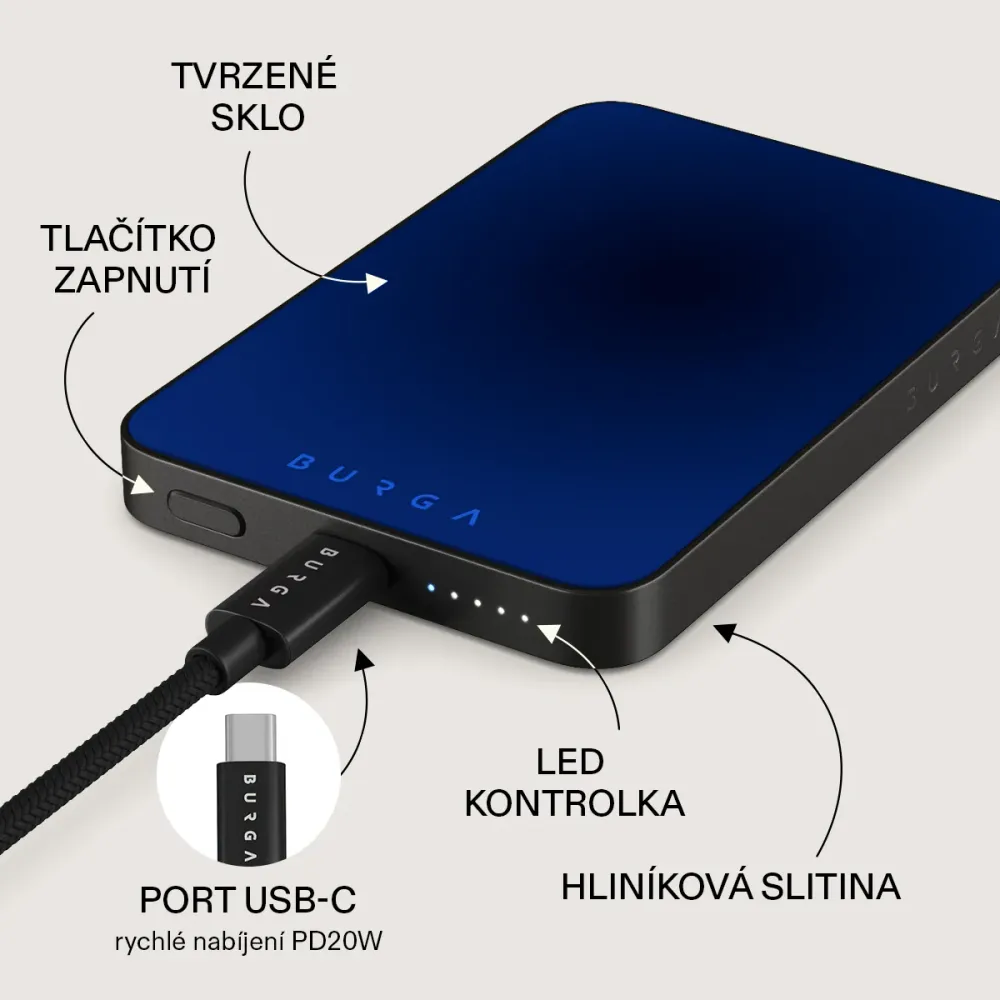 Neptune - Magnetická powerbanka Zlata