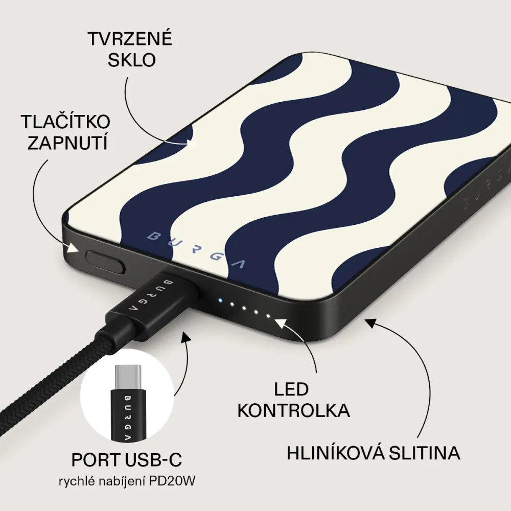 Out Line - Magnetická powerbanka Zlata
