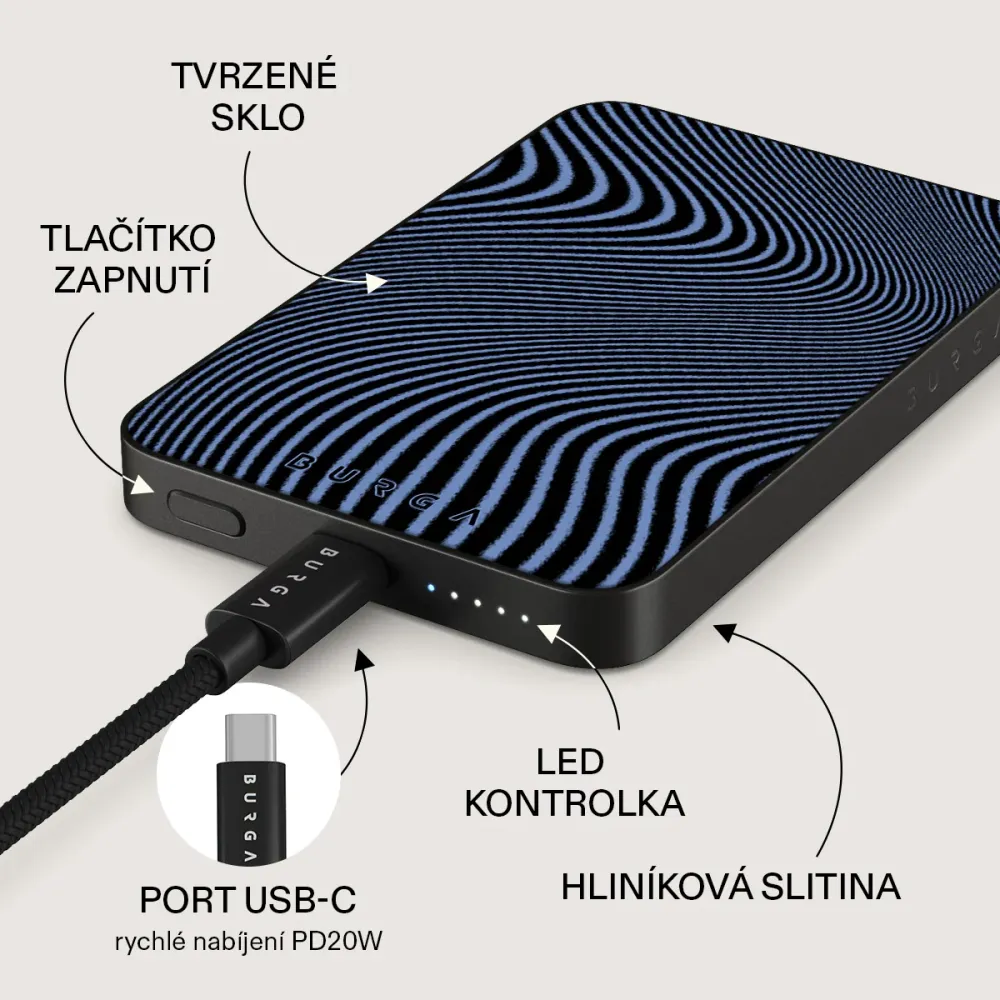 Pulse - Magnetická powerbanka Zlata