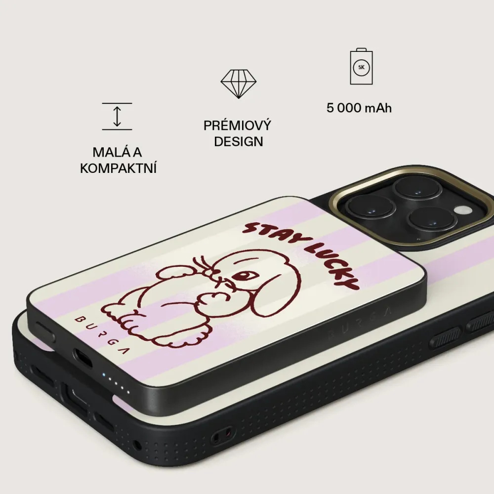 Stay Lucky - Magnetická powerbanka Antracitova