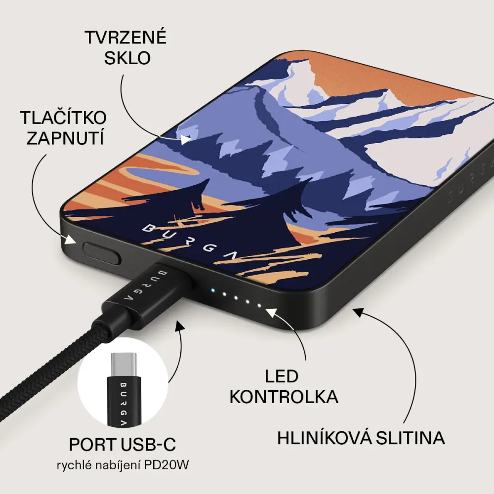 Summit - Magnetická powerbanka Zlata