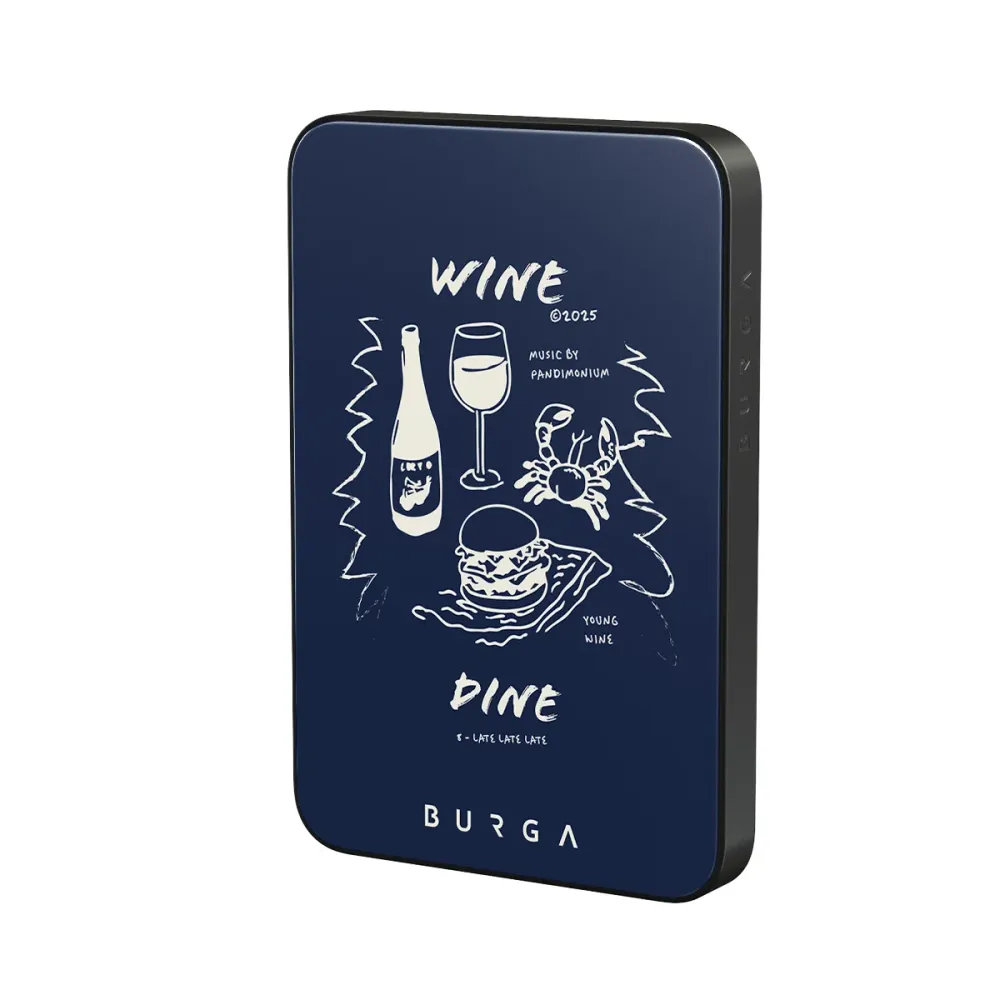 Wine & Dine - Magnetická powerbanka Zlata