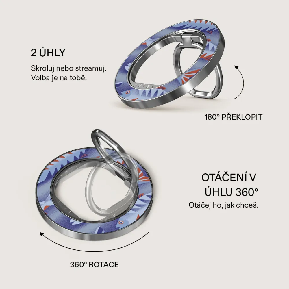Current - Magnetický Držák Stribrna
