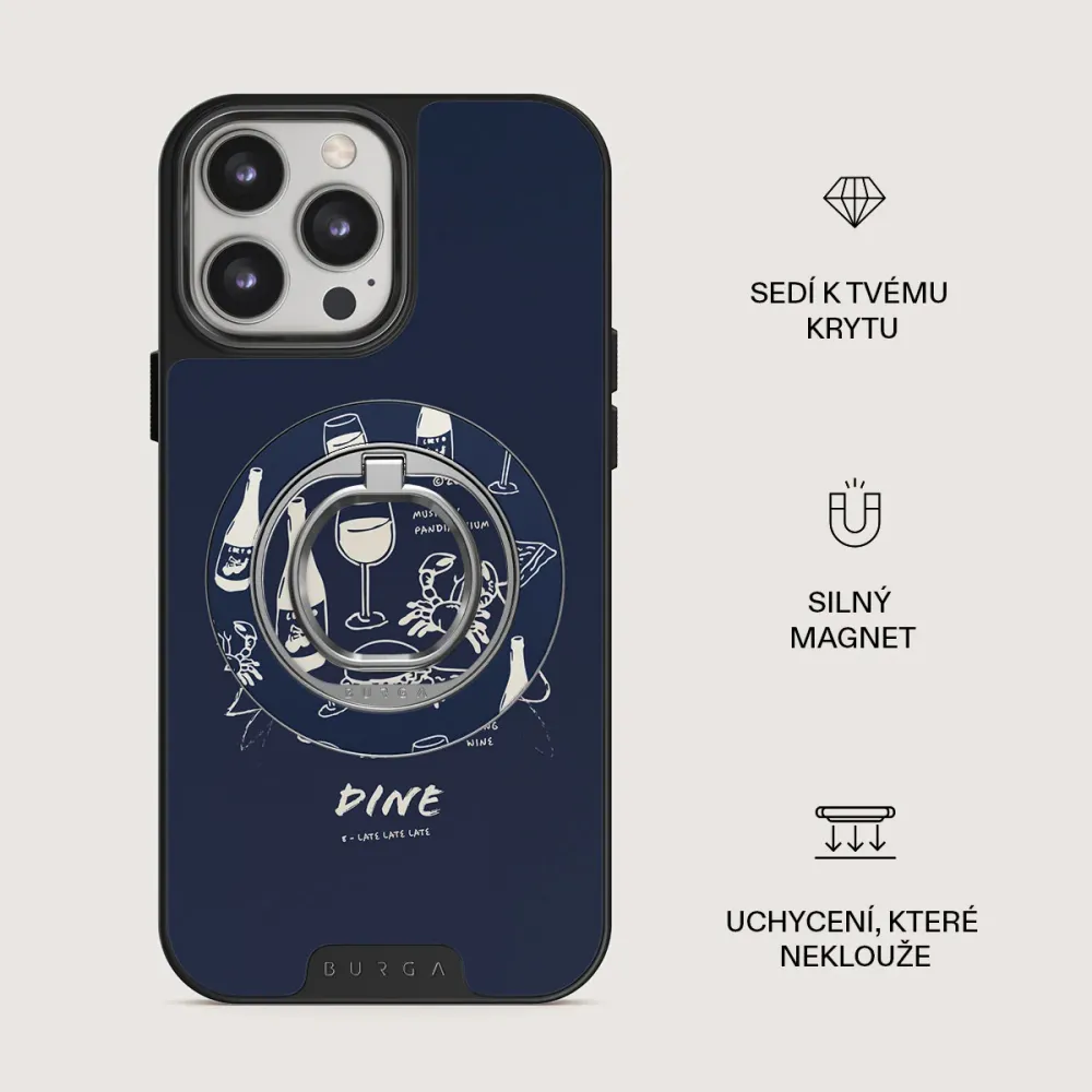 Wine & Dine - Magnetický Držák Stribrna