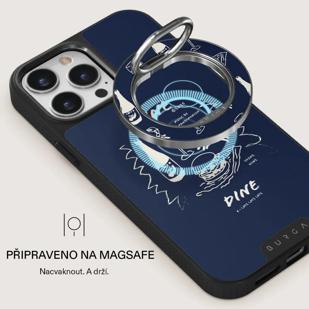 Wine & Dine - Magnetický Držák Stribrna