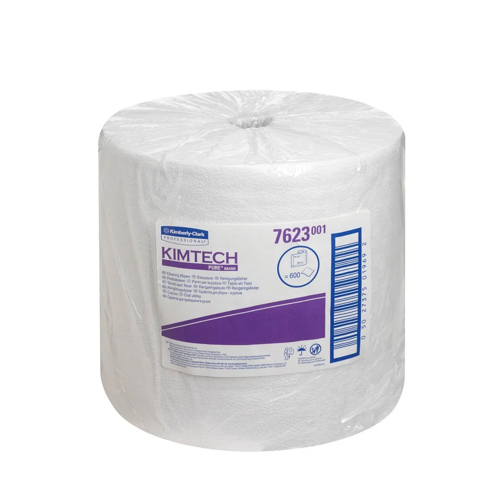 Kimtech® Pure Wiping Slip - Grand Roll / White - 1 Roll X 600 Sheets | Pap (1 rulle)