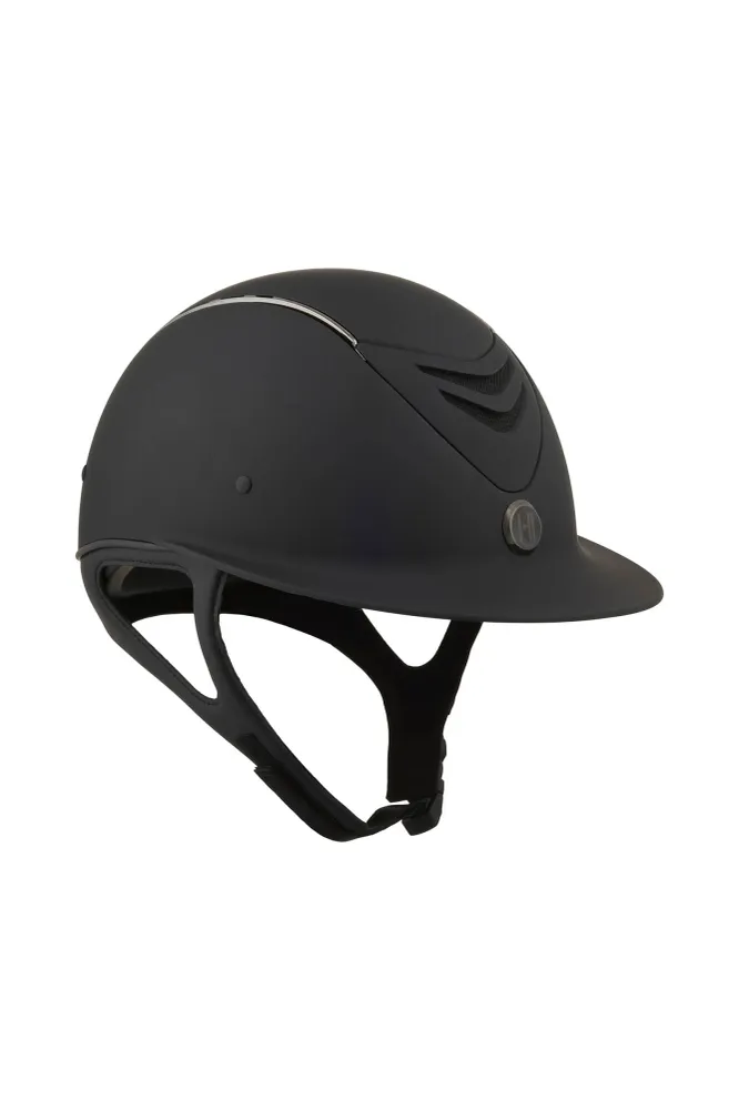Avance Matt Casco da equitazione Black/Chrome 2 (IPX7 Waterproof)