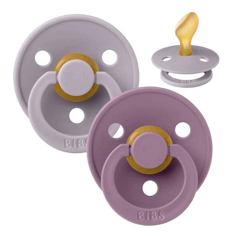 Bibs Anatomický Colour Dudlík - 2-balení - vel. 2 - přírodní guma - Fosilově šedá/Mauve